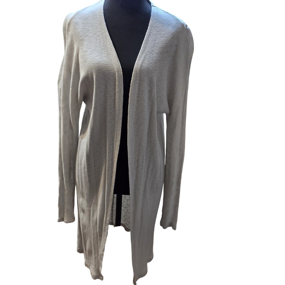 A New Day Womens Light Blue Ribbed Knit Duster Cardigan Sweater XS‎
